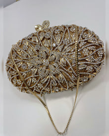 Pochette de soirée à paillettes brillantes et motifs floraux, vue 8