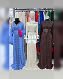 Visuel de présentation de la collection de caftans Qalam Dress