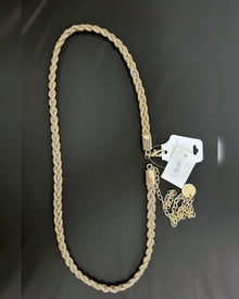 Ceinture tressée à détails scintillants – accessoire de fête