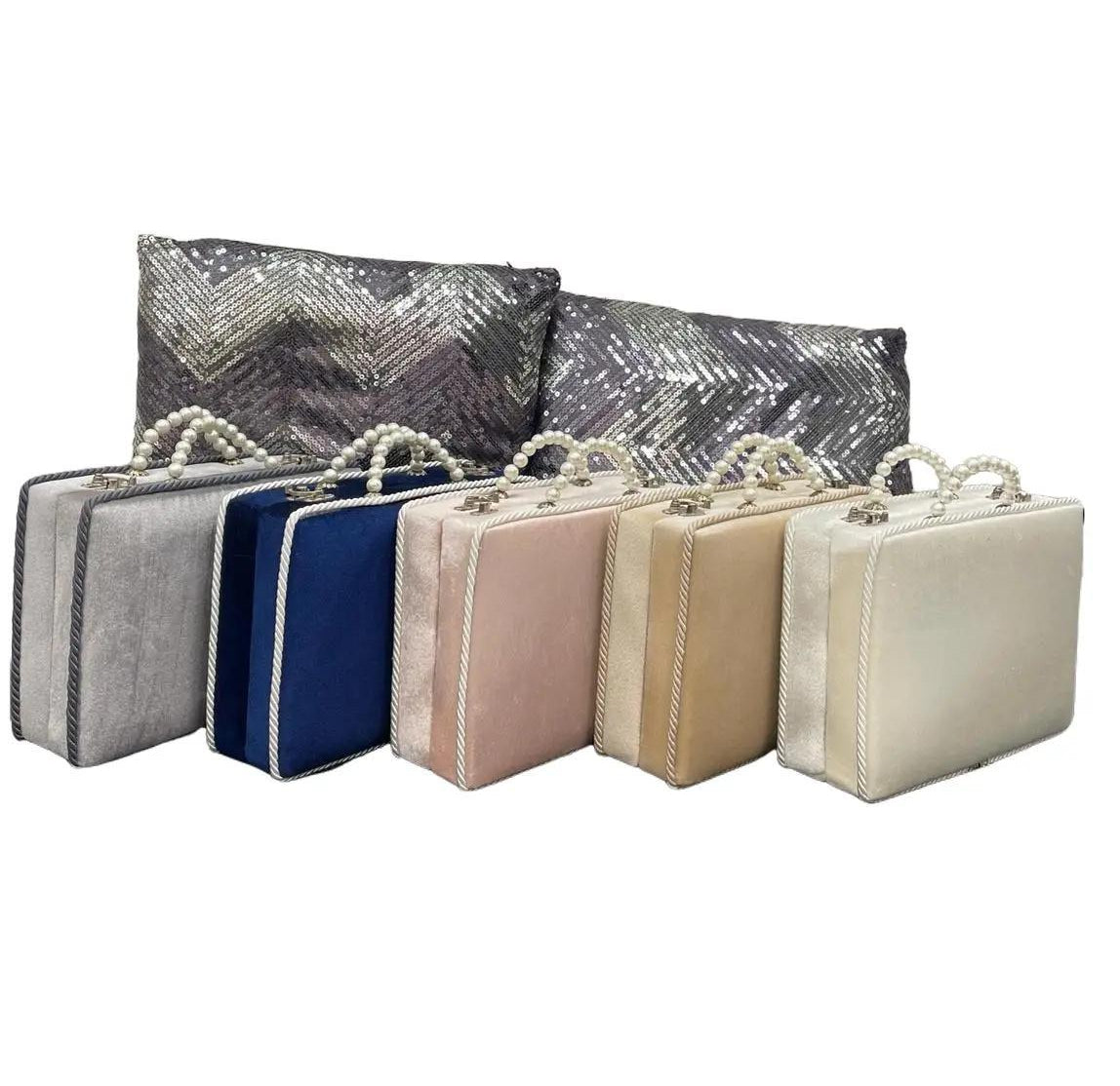 Valise Mariée Velours Perles – Coffret Bijoux Élégant
