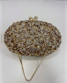 Pochette de soirée scintillante à motifs floraux, vue 6
