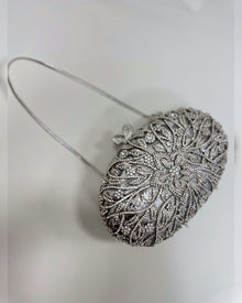 Pochette de soirée ornée de strass et motifs floraux, vue 3