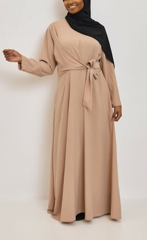 New Abaya évasée à Nouer Sdm (2253) - Tendance Hijab