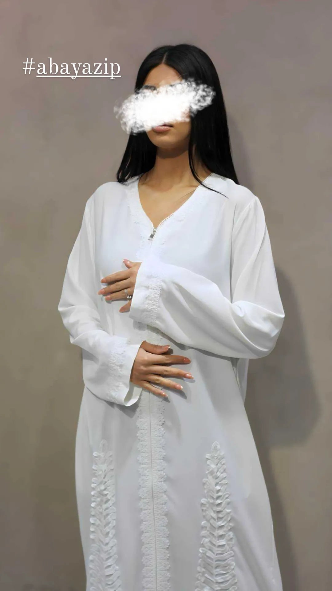 Kimono dentelle & Zip - Tendance Hijab