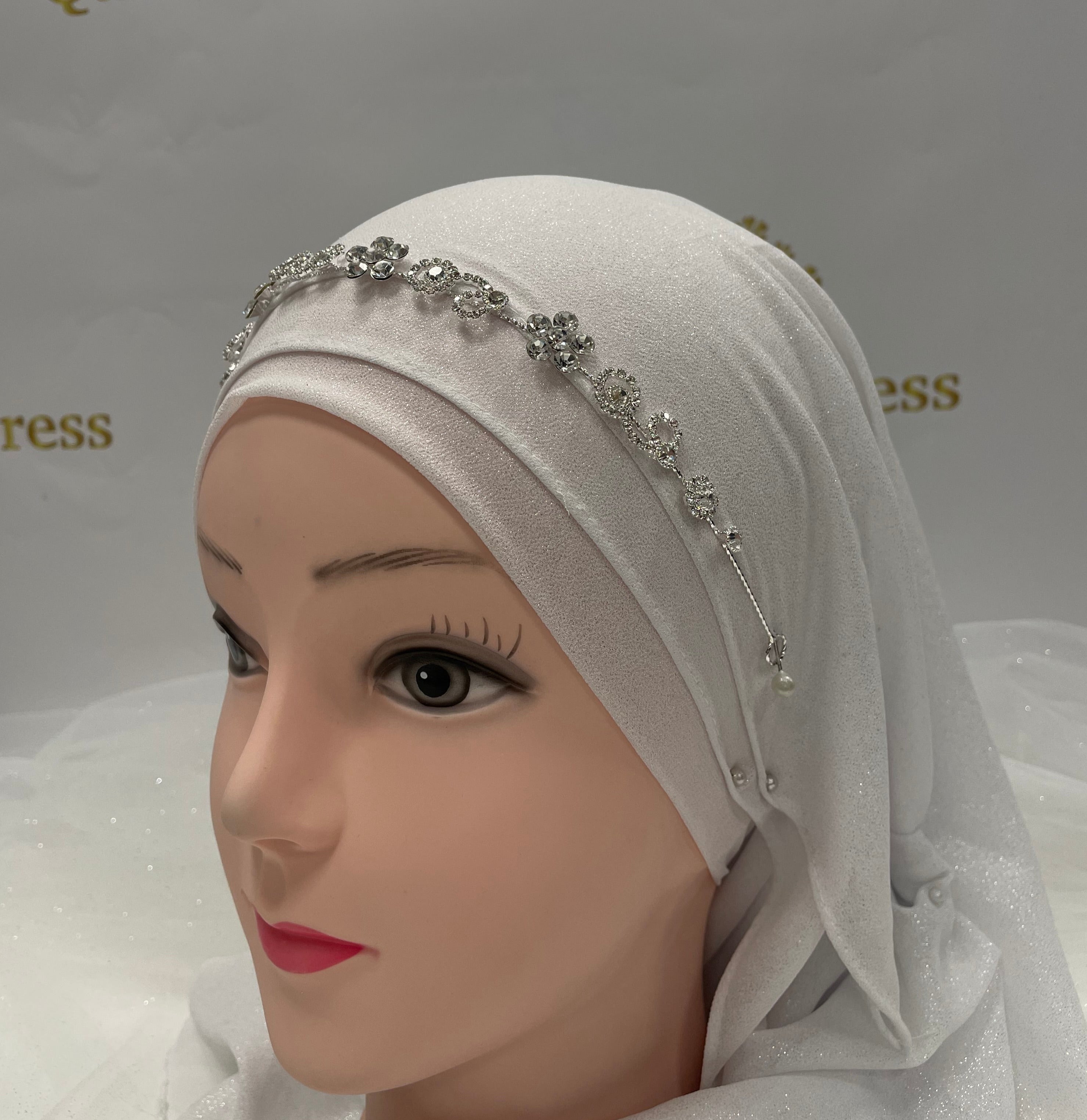 Bijoux de tete maiya mode modste hijab mariage abaya hijeb hijab tunique jilbeb mode modeste fashion qalam dress boutique musulmane femme voilées hijab france robe abaya blanche