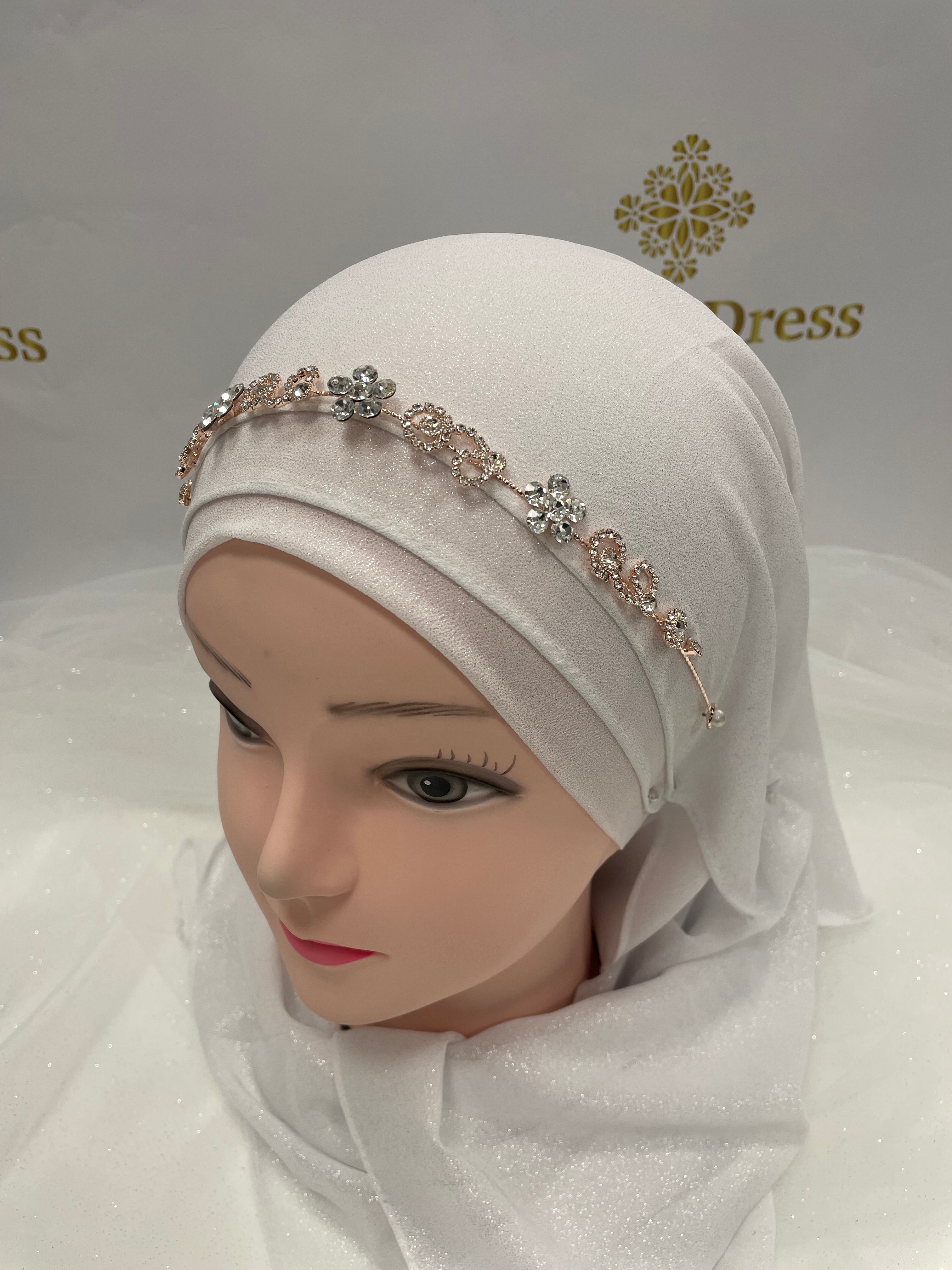 Bijoux de tete maiya mode modste hijab mariage abaya hijeb hijab tunique jilbeb mode modeste fashion qalam dress boutique musulmane femme voilées hijab france robe abaya blanche