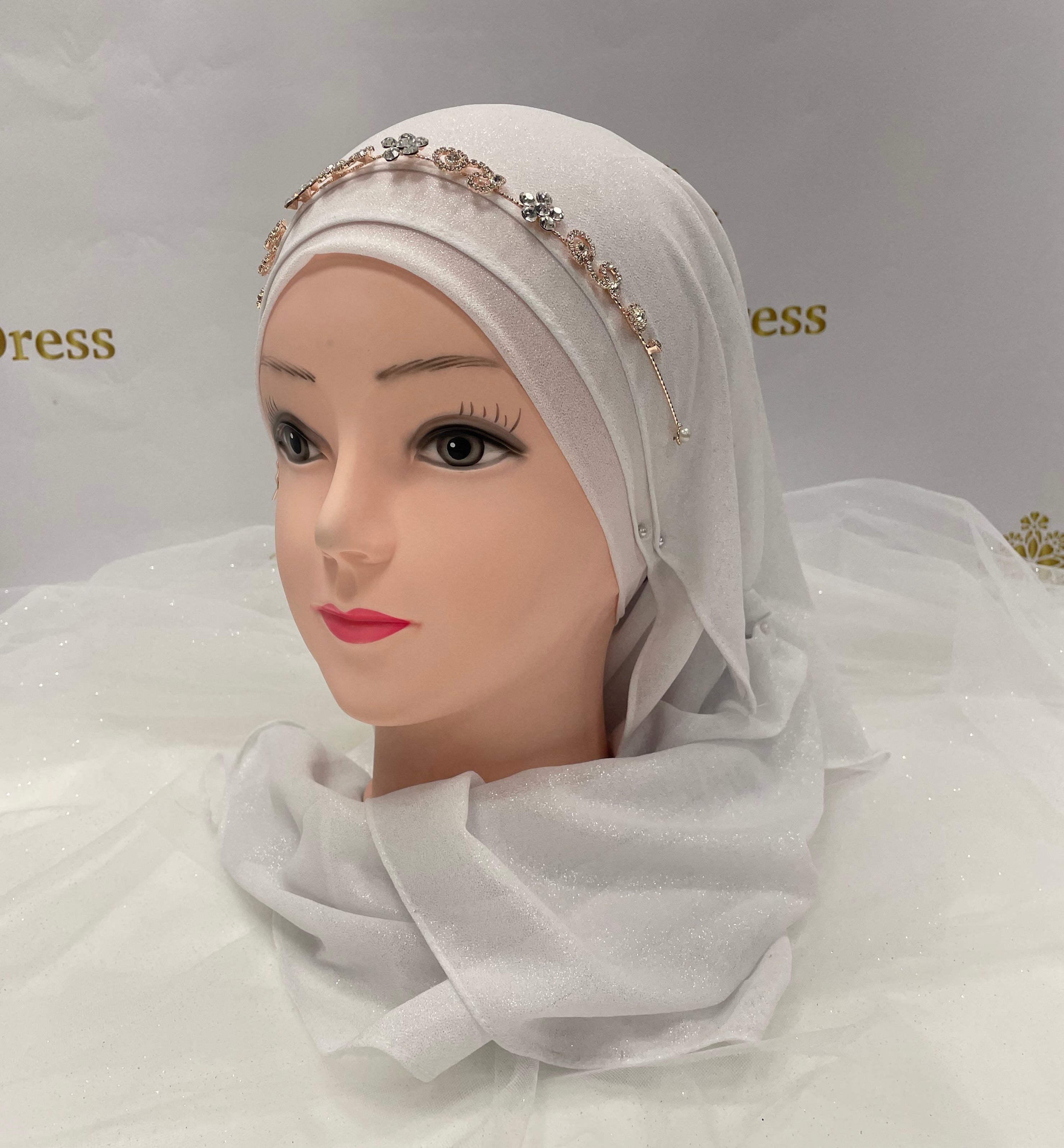 Bijoux de tete maiya mode modste hijab mariage abaya hijeb hijab tunique jilbeb mode modeste fashion qalam dress boutique musulmane femme voilées hijab france robe abaya blanche