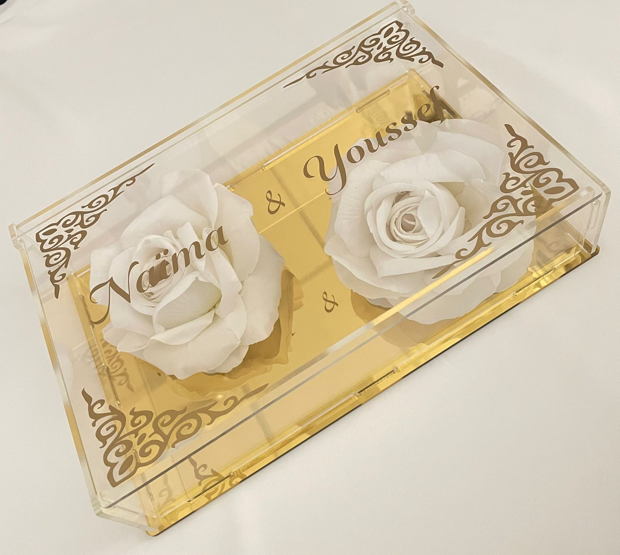 Boite Luxe prénoms personnalisable plexiglas box