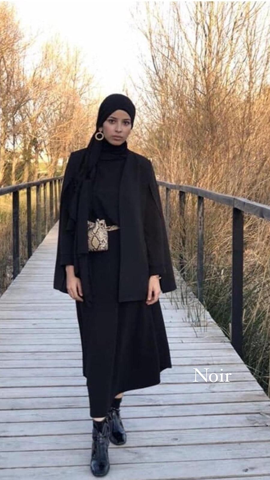 Cape élégance sans manches courte abaya hijeb hijab tunique jilbeb mode modeste fashion qalam dress boutique musulmane femme voilées hijab france robe abaya blanche