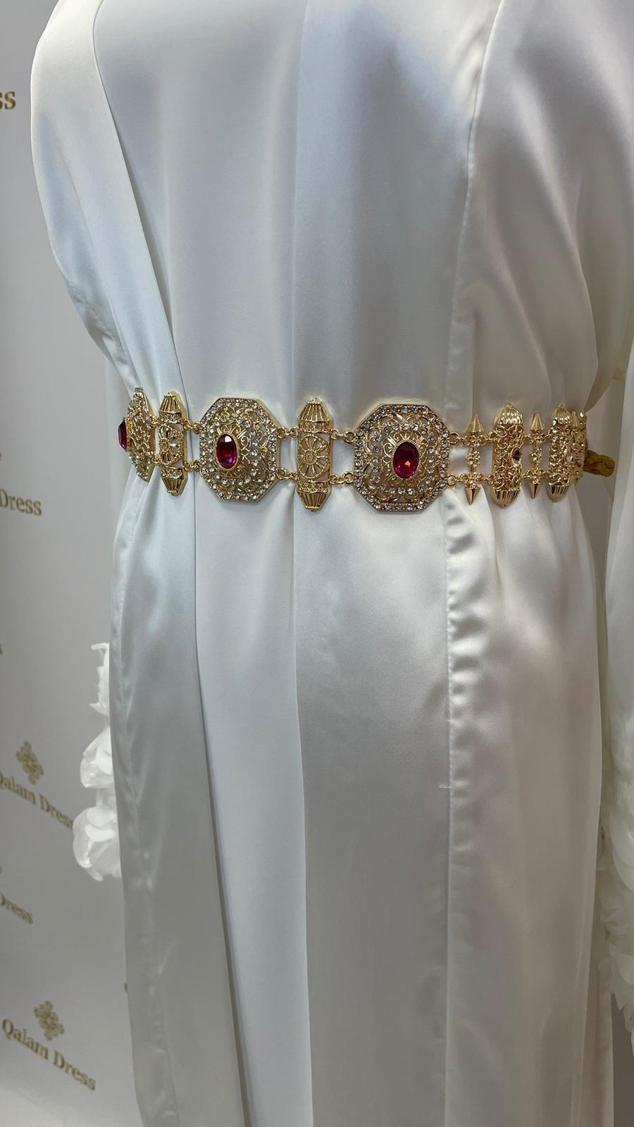 Ceinture caftan mariage oriental  mode modste hijab mariage abaya hijeb hijab tunique jilbeb mode modeste fashion qalam dress boutique musulmane femme voilées hijab france robe abaya blanche