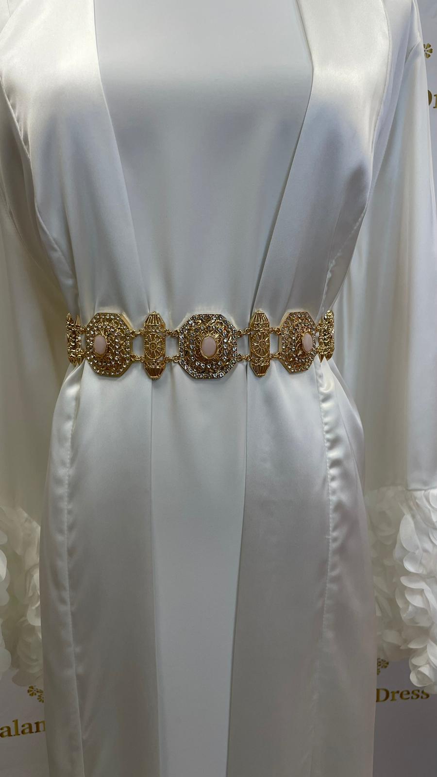 Ceinture caftan mariage oriental  mode modste hijab mariage abaya hijeb hijab tunique jilbeb mode modeste fashion qalam dress boutique musulmane femme voilées hijab france robe abaya blanche