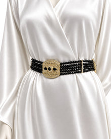 Ceinture de caftan orientale perles noir ou bourdeaux accessoires bijou de fetes mariage