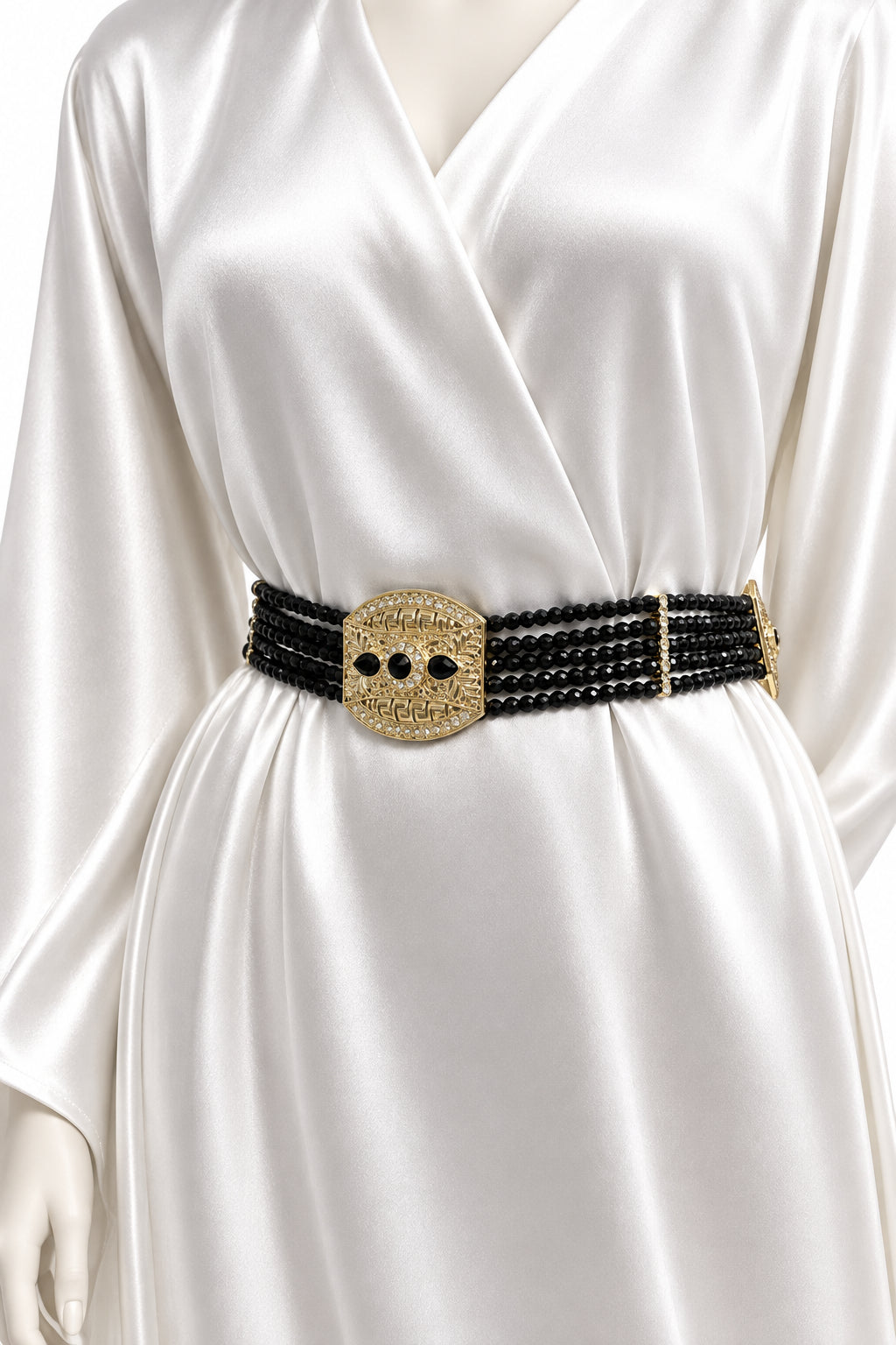 Ceinture de caftan orientale perles noir ou bourdeaux accessoires bijou de fetes mariage