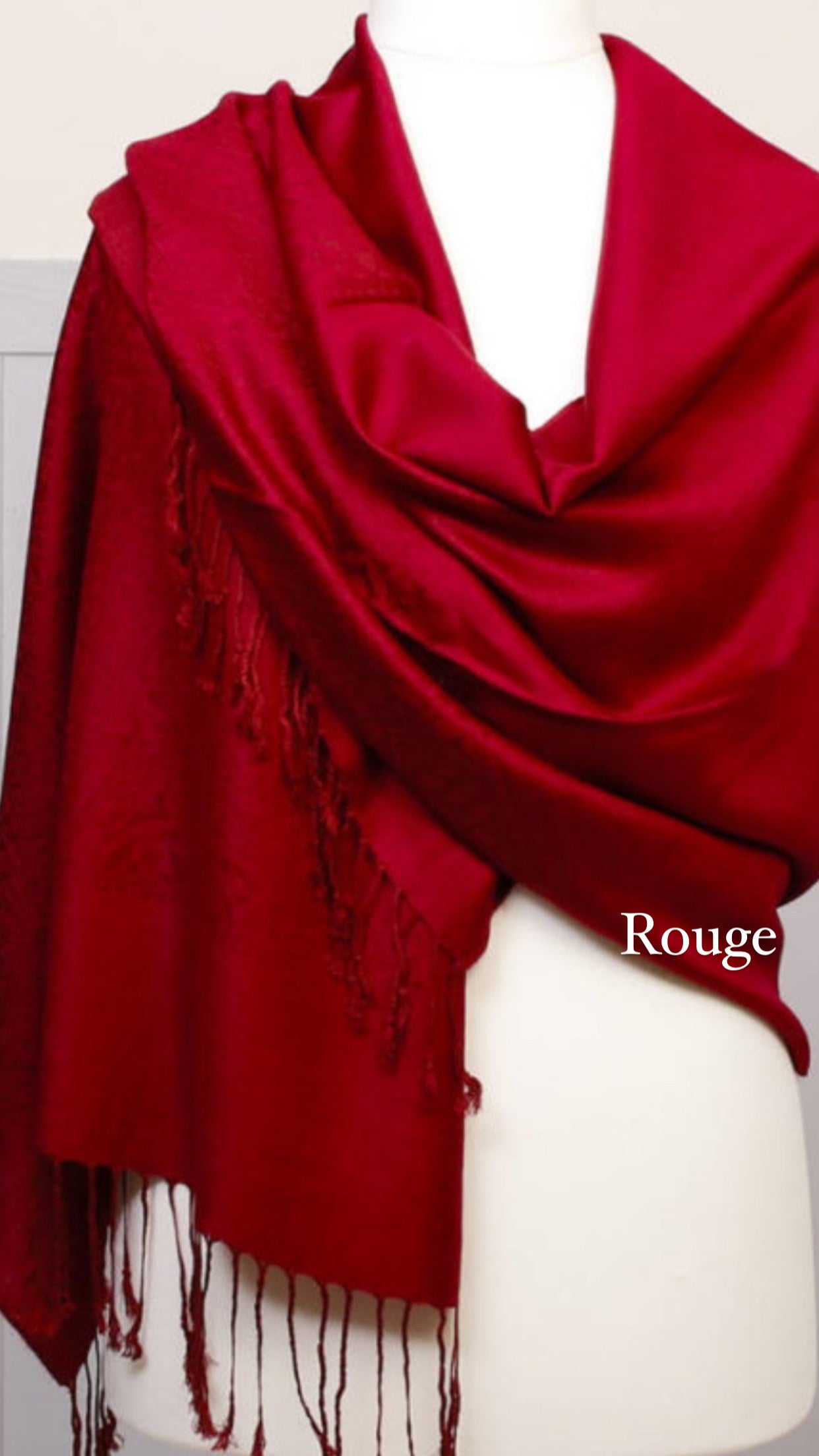 Pashmina rouge bleu nuit hijab sarah tendance hijab 