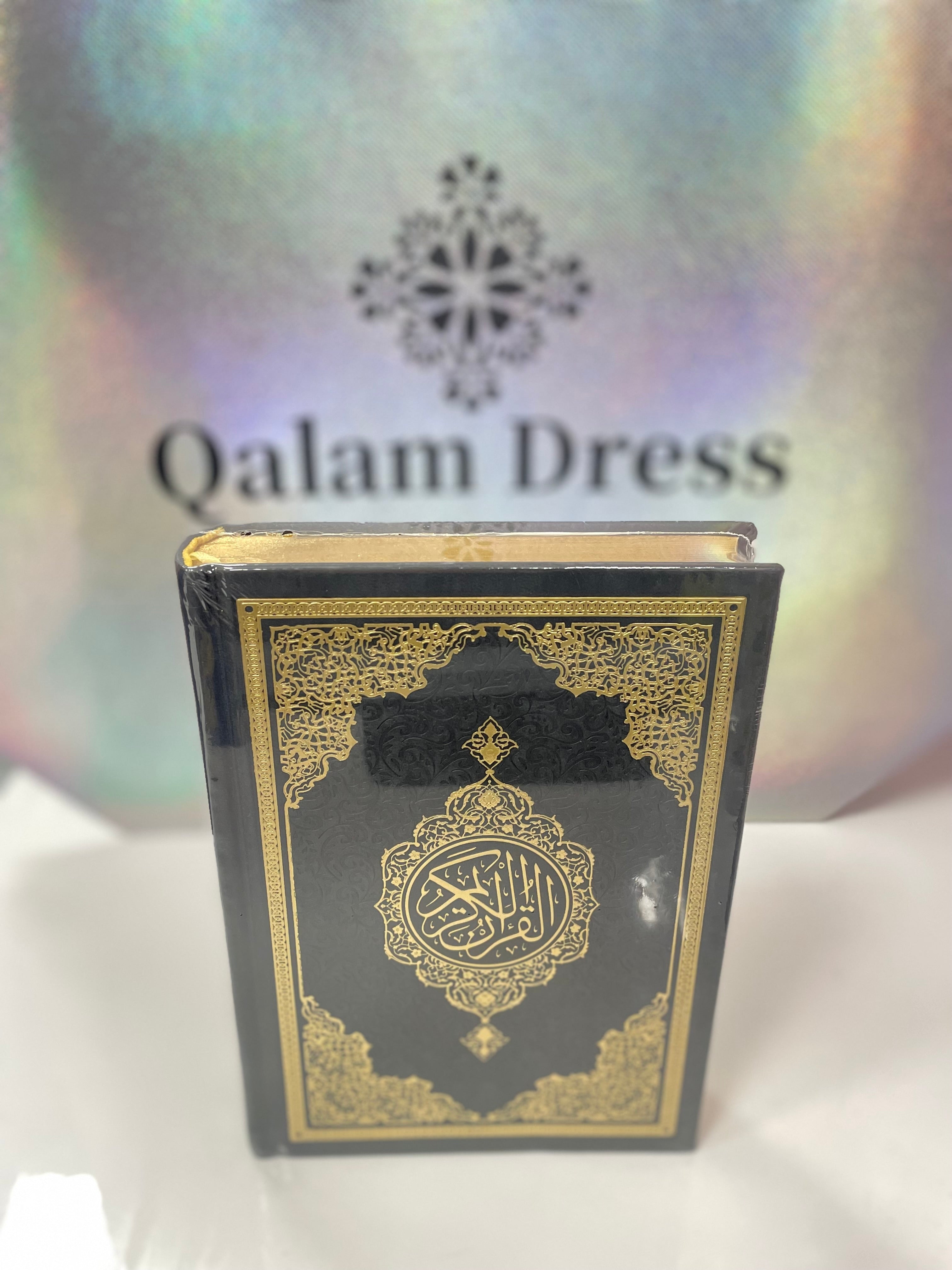Coran bleu roi arabe francais or doree 