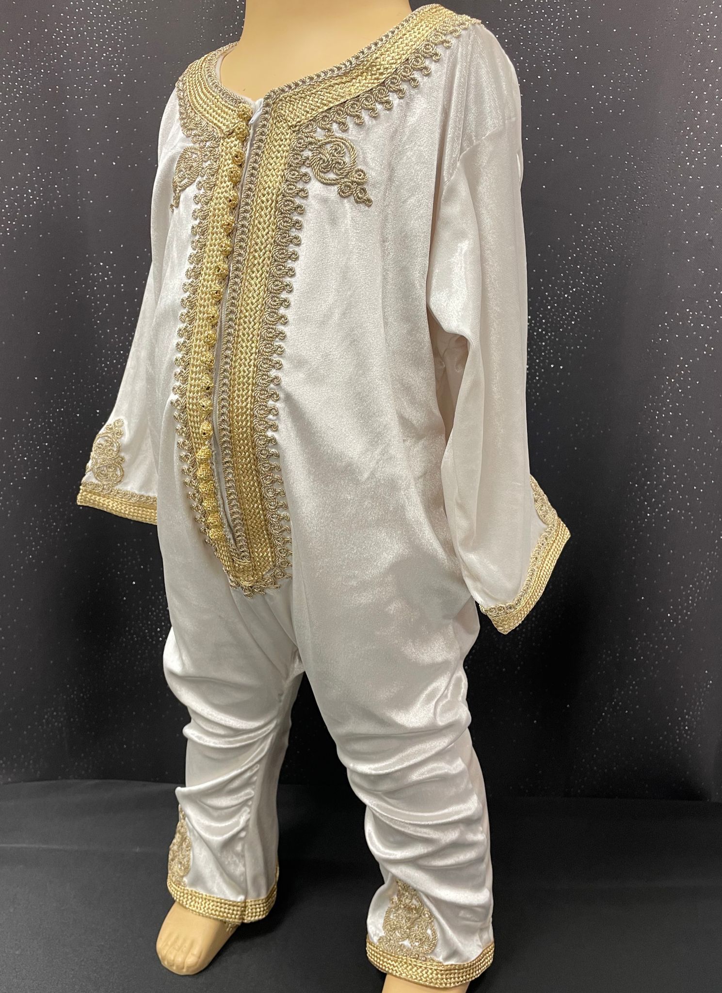 Ensemble Garcon batême abaya hijeb hijab tunique jilbeb mode modeste fashion qalam dress boutique musulmane femme voilées hijab france robe abaya blanche