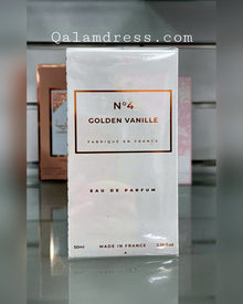 Présentation du parfum Golden Vanille Note 33 aux notes vanillées.
