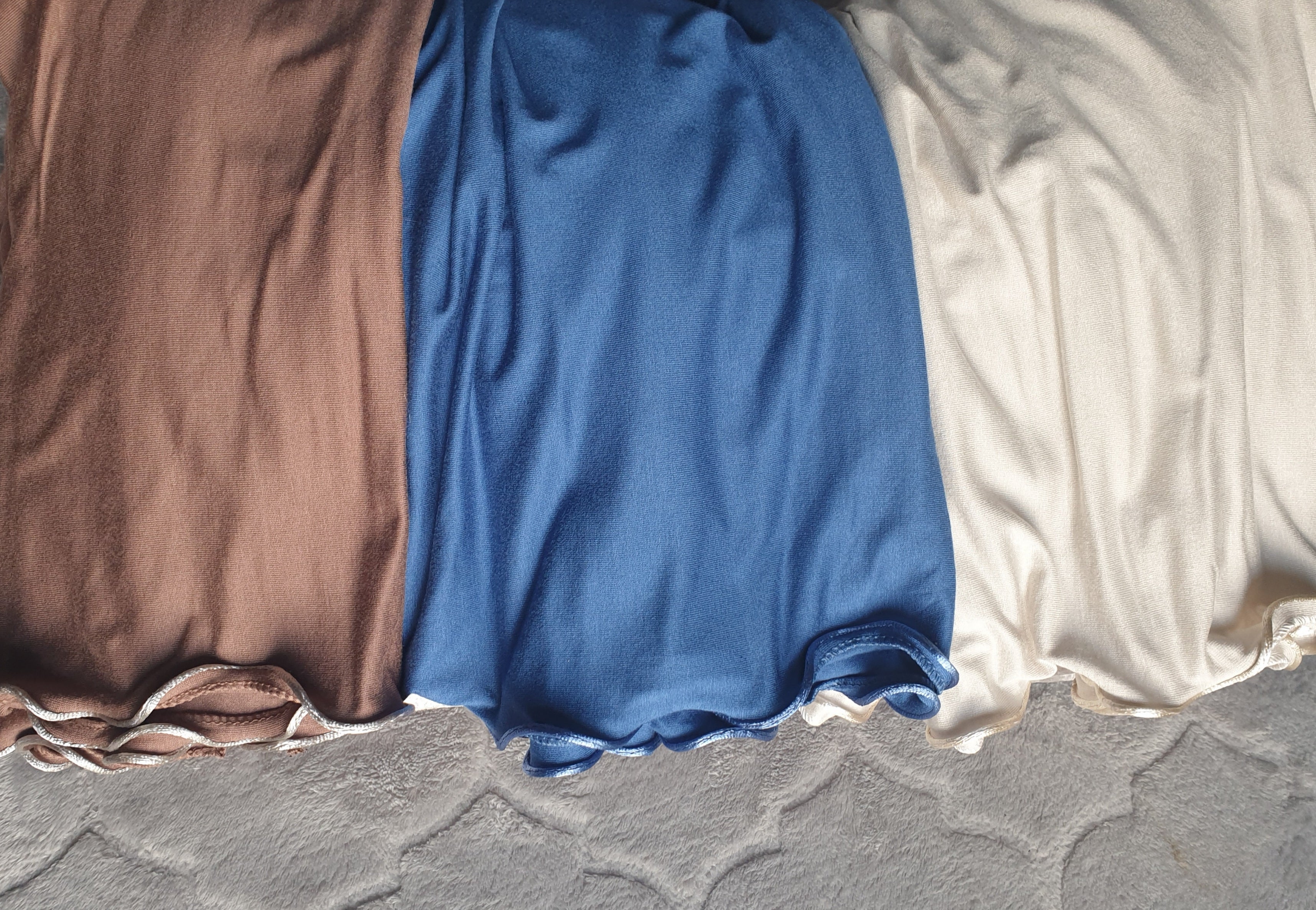 Hijab chale jersey coton  wave _ dordure satinée