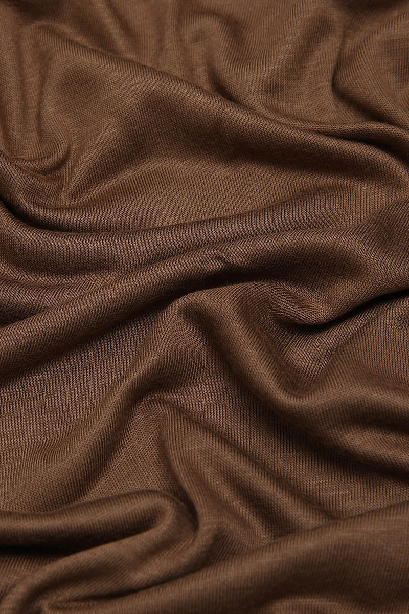 Hijab jersey premium viscose voilée marron chocolat abaya hijeb hijab tunique jilbeb mode modeste fashion qalam dress boutique musulmane femme voilées hijab france robe abaya blanche