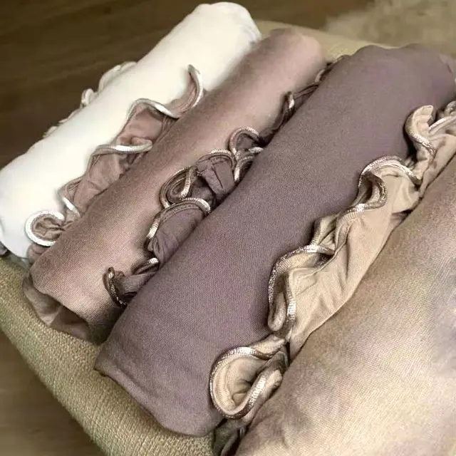 Hijab chale jersey coton  wave _ dordure satinée