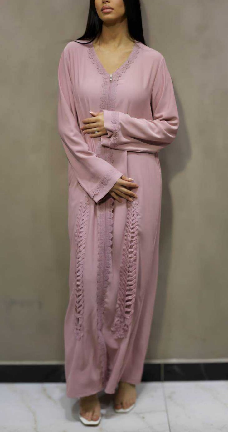 Kimono dentelle & Zip - Tendance Hijab