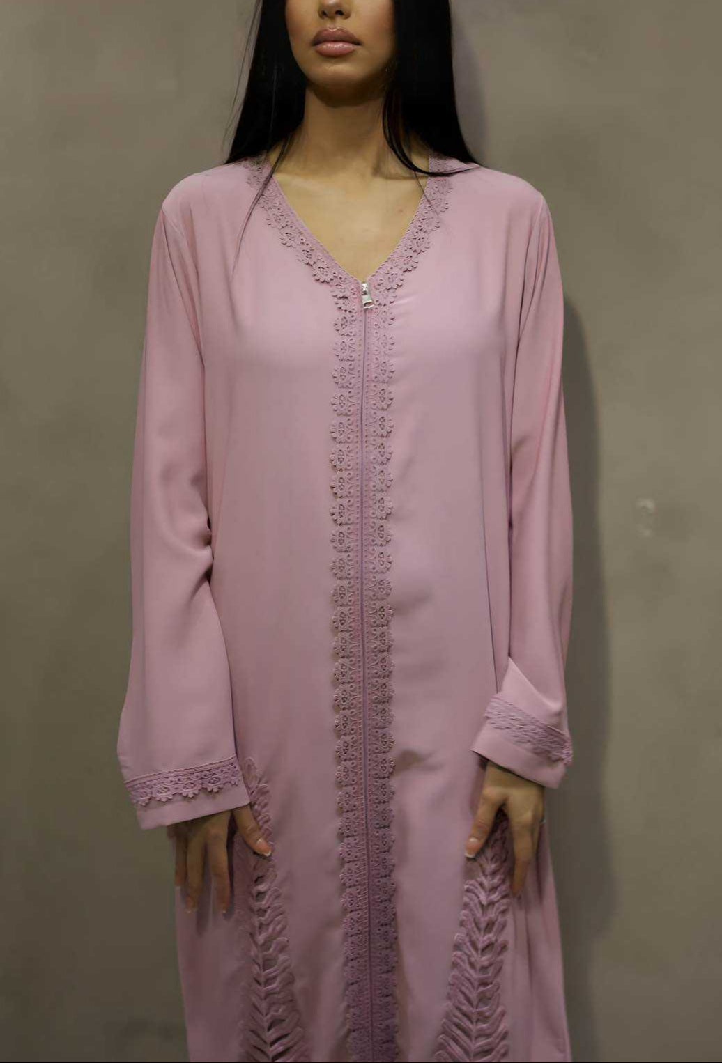 Kimono dentelle & Zip - Tendance Hijab