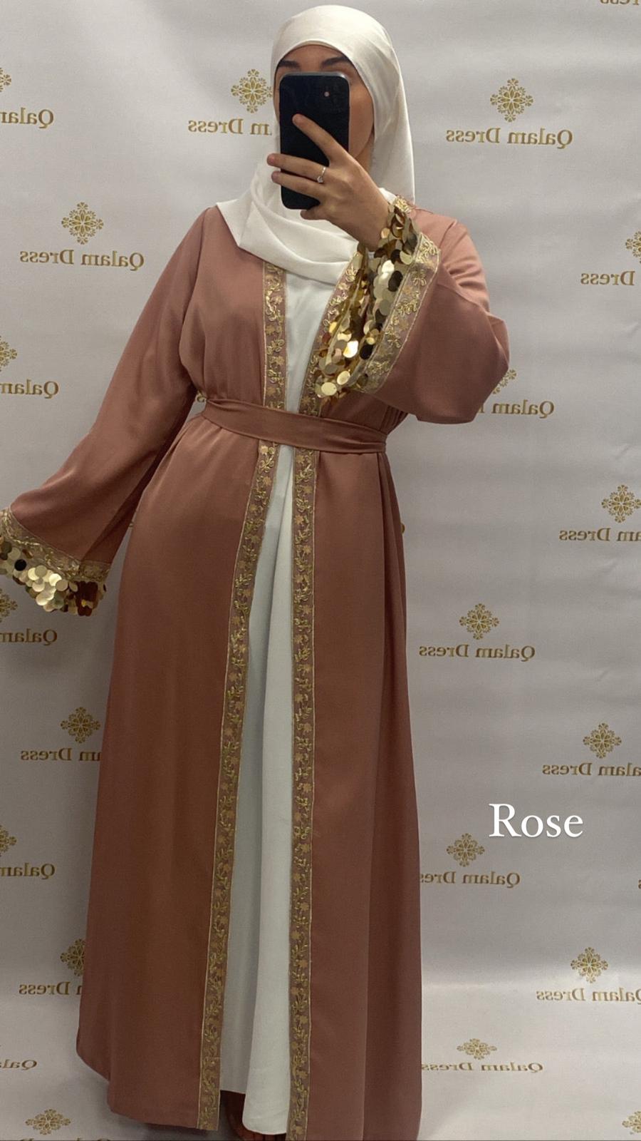 Kimono Naiyla aid vibes abaya hijeb hijab tunique jilbeb mode modeste fashion qalam dress boutique musulmane femme voilées hijab france robe abaya blanche
