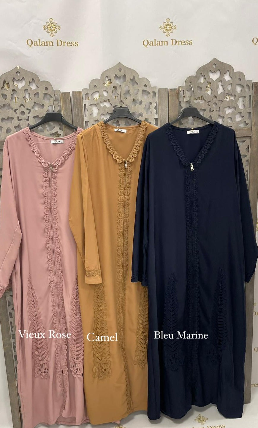 Kimono dentelle & Zip - Tendance Hijab