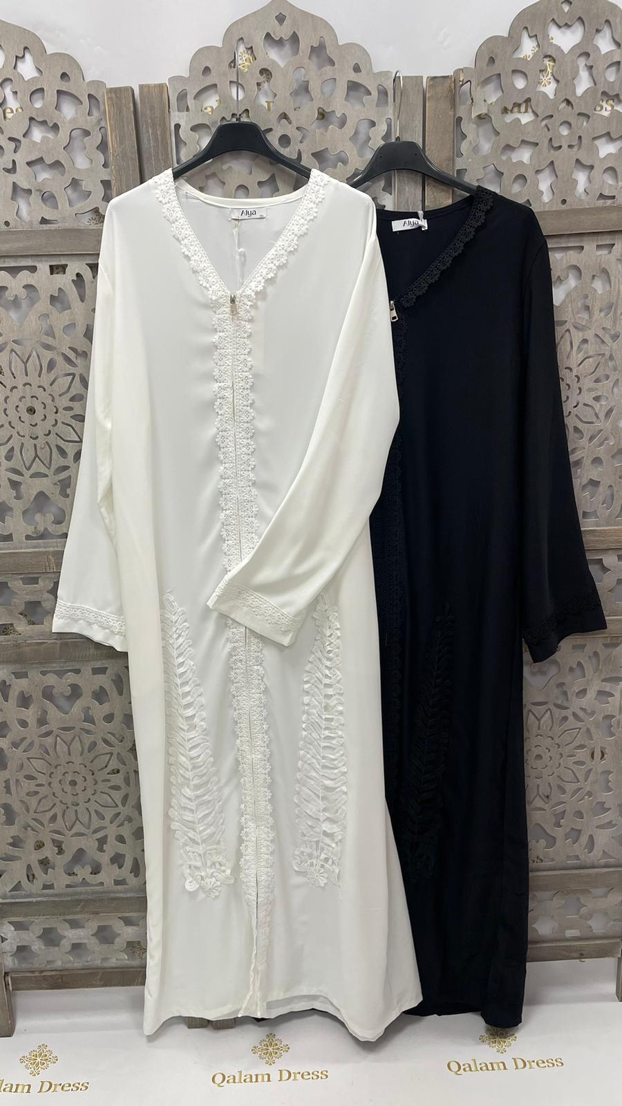 Kimono dentelle & Zip - Tendance Hijab