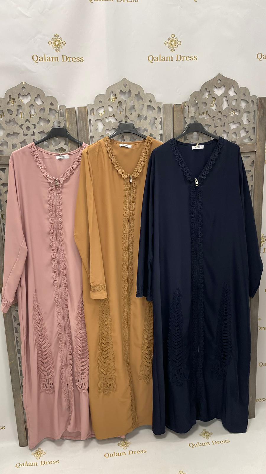 Kimono dentelle & Zip - Tendance Hijab