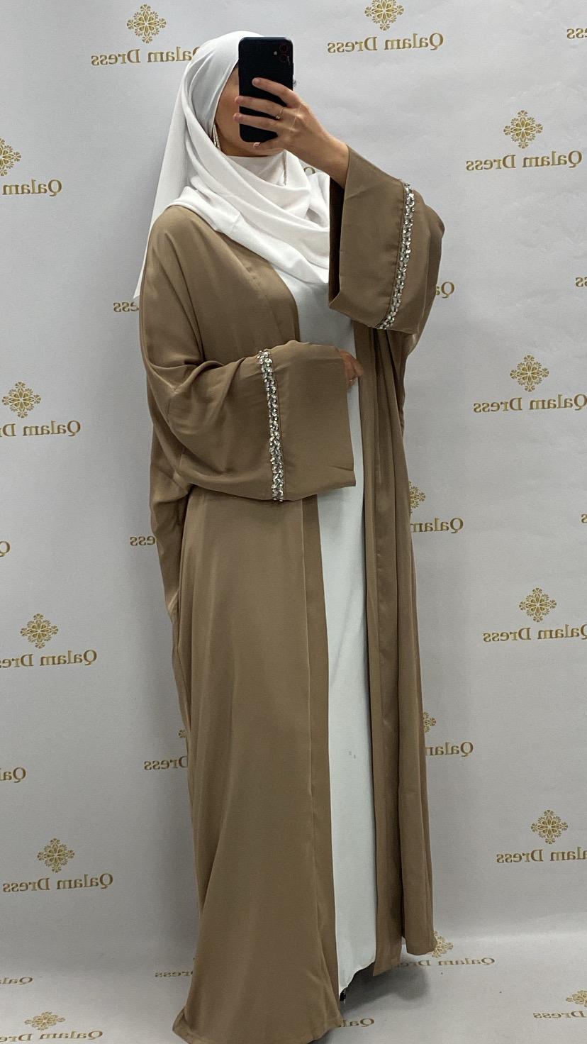 abaya hijeb hijab tunique jilbeb mode modeste fashion qalam dress boutique musulmane femme voilées hijab france robe abaya blanche