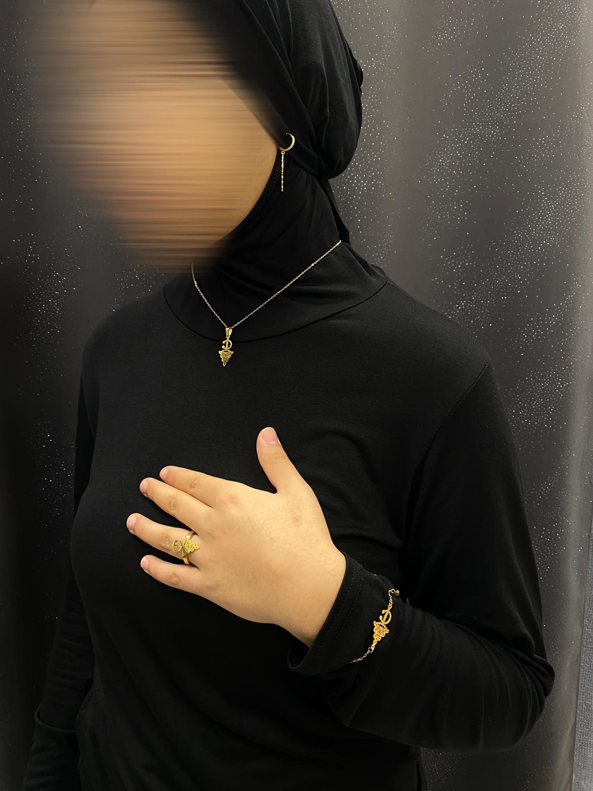 Bijoux berber amazigh doré abaya hijeb hijab tunique jilbeb mode modeste fashion qalam dress boutique musulmane femme voilées hijab france robe abaya blanche