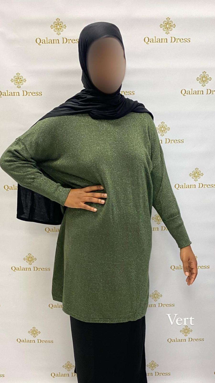 Pull long pailleté  - Tendance Hijab
