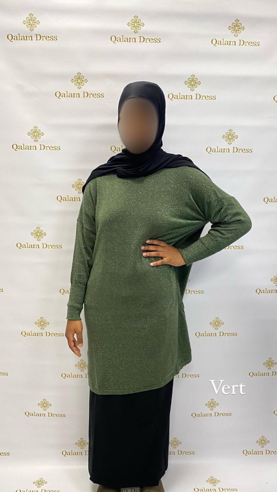 Pull long pailleté  - Tendance Hijab