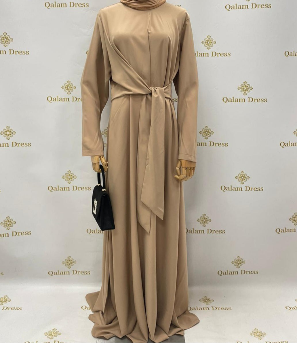 New Abaya évasée à Nouer Sdm (2253) - Tendance Hijab
