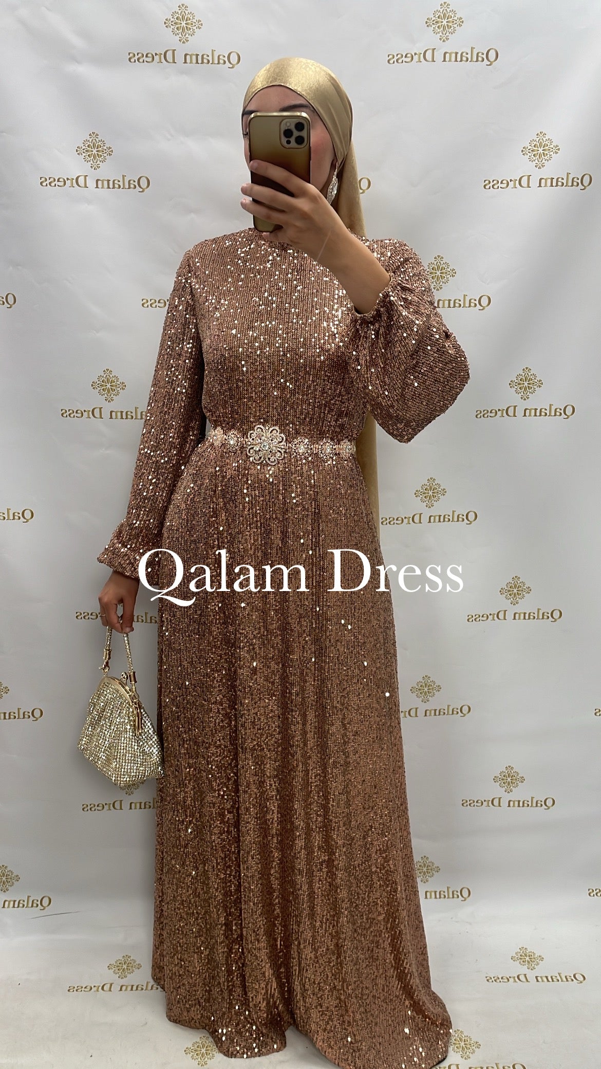  Robe sequin Alysha copper hijab mode modeste