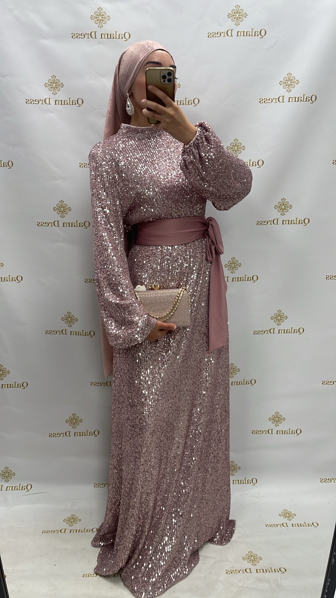  Robe sequin Alysha copper hijab mode modeste