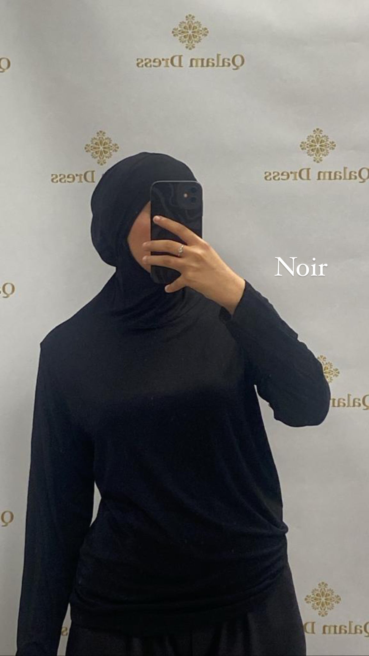body bonnet sous hijab manches longues avec bonnet intégré élastique boutique mastour femme musulmane