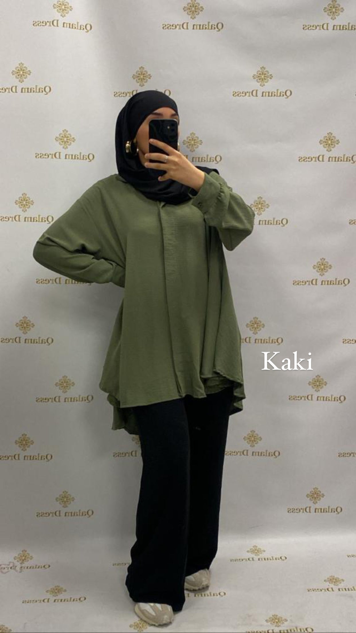 Tunique jazz longue tendance chemise large mastour mastoura modest fashion abaya hijeb hijab tunique jilbeb mode modeste fashion qalam dress boutique musulmane femme voilées hijab france robe abaya blanche