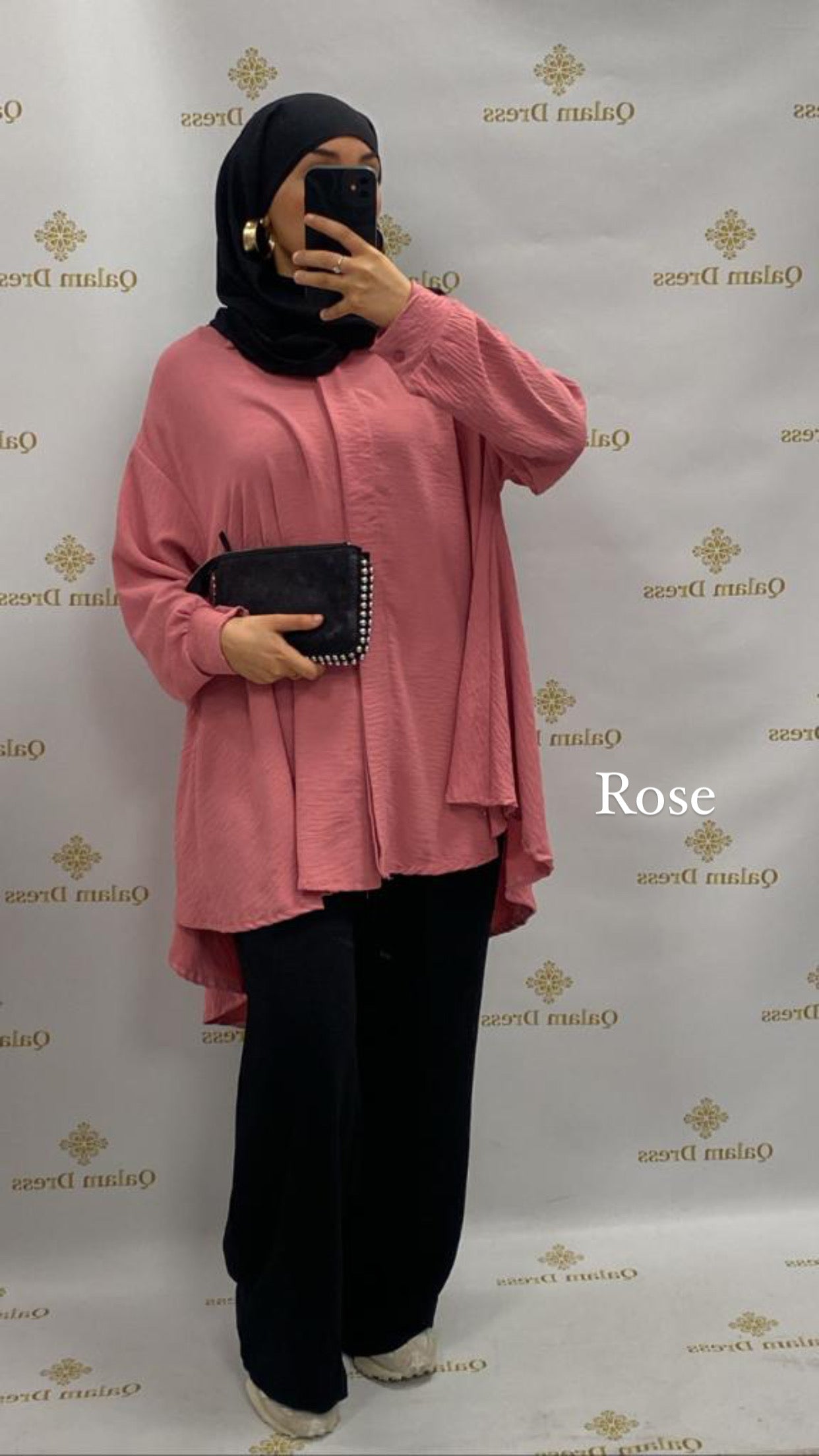 Tunique jazz longue tendance chemise large mastour mastoura modest fashion abaya hijeb hijab tunique jilbeb mode modeste fashion qalam dress boutique musulmane femme voilées hijab france robe abaya blanche