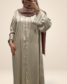Abaya manches revers, vue complète