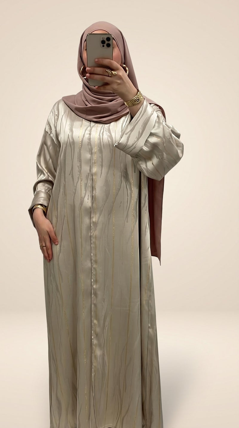 Abaya manches revers
