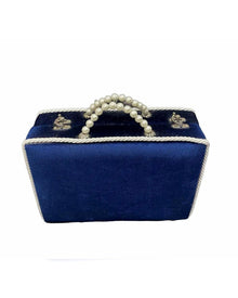 Écrin à bijoux style valise de mariée en velours