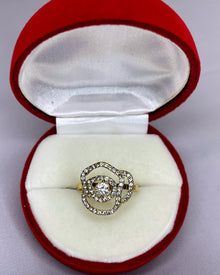 bague anneau warda fleur strass doree ajustable bijou accessoire boutique qalam dress 