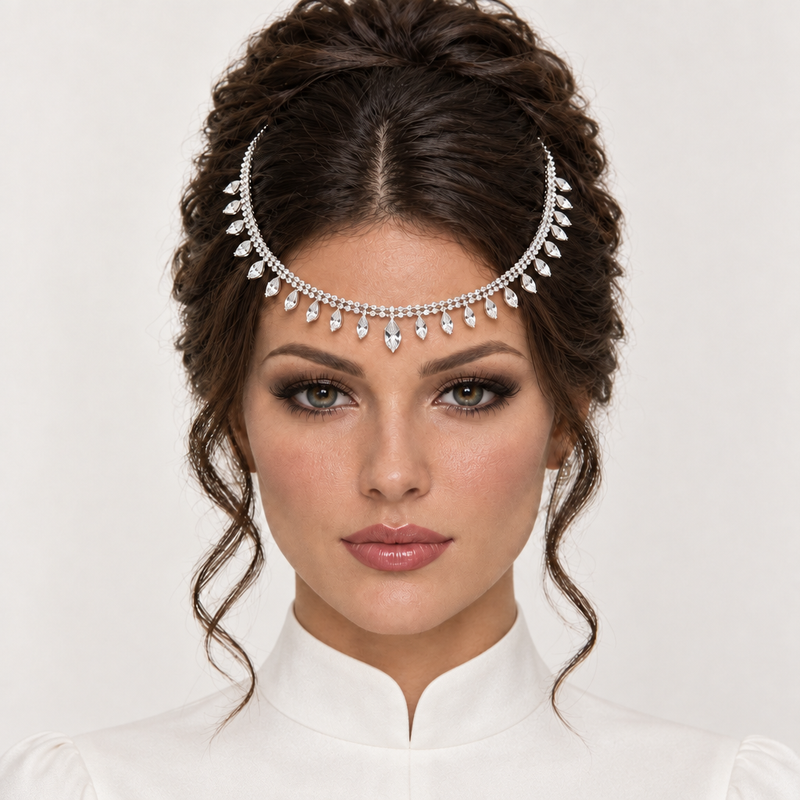 Bijoux de tête argenté Noor