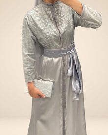 Caftan création col mao, détail du col