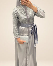 Caftan création col mao, vue complète