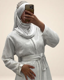 Caftan sequin deux pièces, ceinture