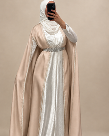 Cape longue rose pour mariage et cérémonie