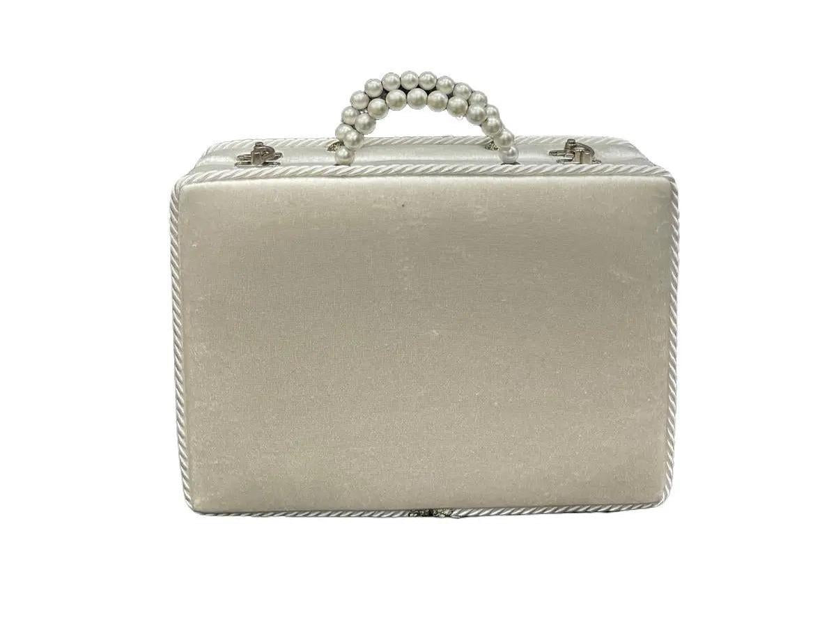 Valise Mariée Velours Perles – Coffret Bijoux Élégant